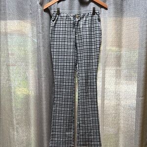 Polagram Gray and Black Plaid Pants